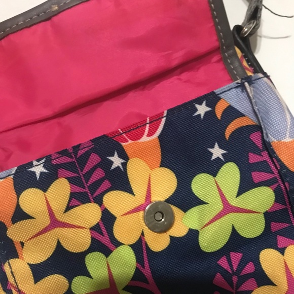 LILY BLOOM CROSSBODY BLUE FLORAL BAG PURSE - Picture 5 of 6